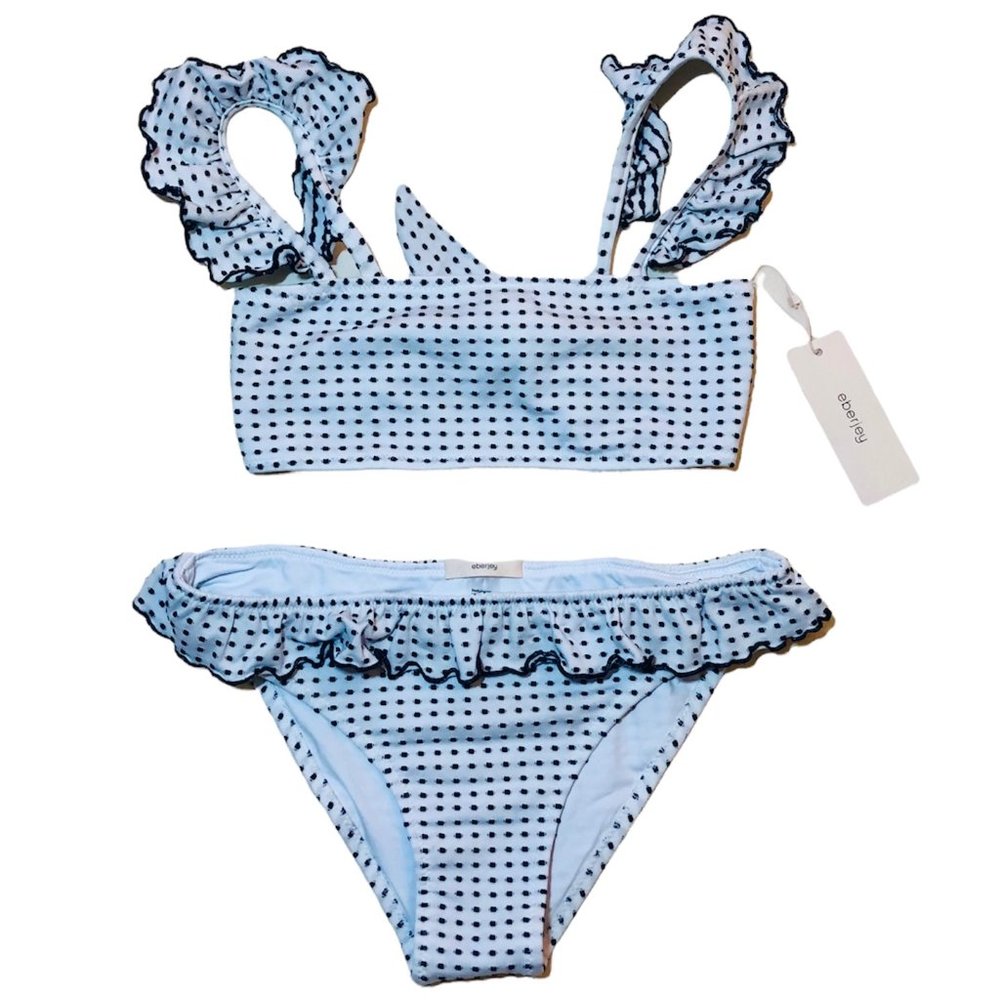 Eberjey Mini Emma Coastal Dot Textured Bikini Set